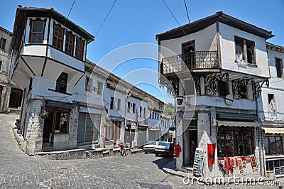 GjirokastÃ«r is a city in the Republic of Albania and the seat of GjirokastÃ«r County and GjirokastÃ«r Municipality. Editorial Stock Photo